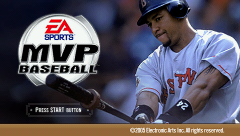 MVP Baseball title screen for PSP